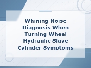 Common Causes of Whining Noise When Turning the Wheel and Hydraulic Slave Cylinder Symptoms