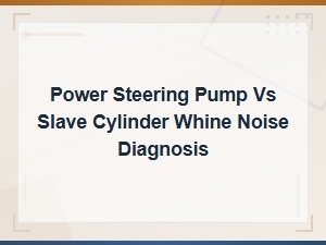 Power Steering Pump vs Slave Cylinder Whine Noise Diagnosis